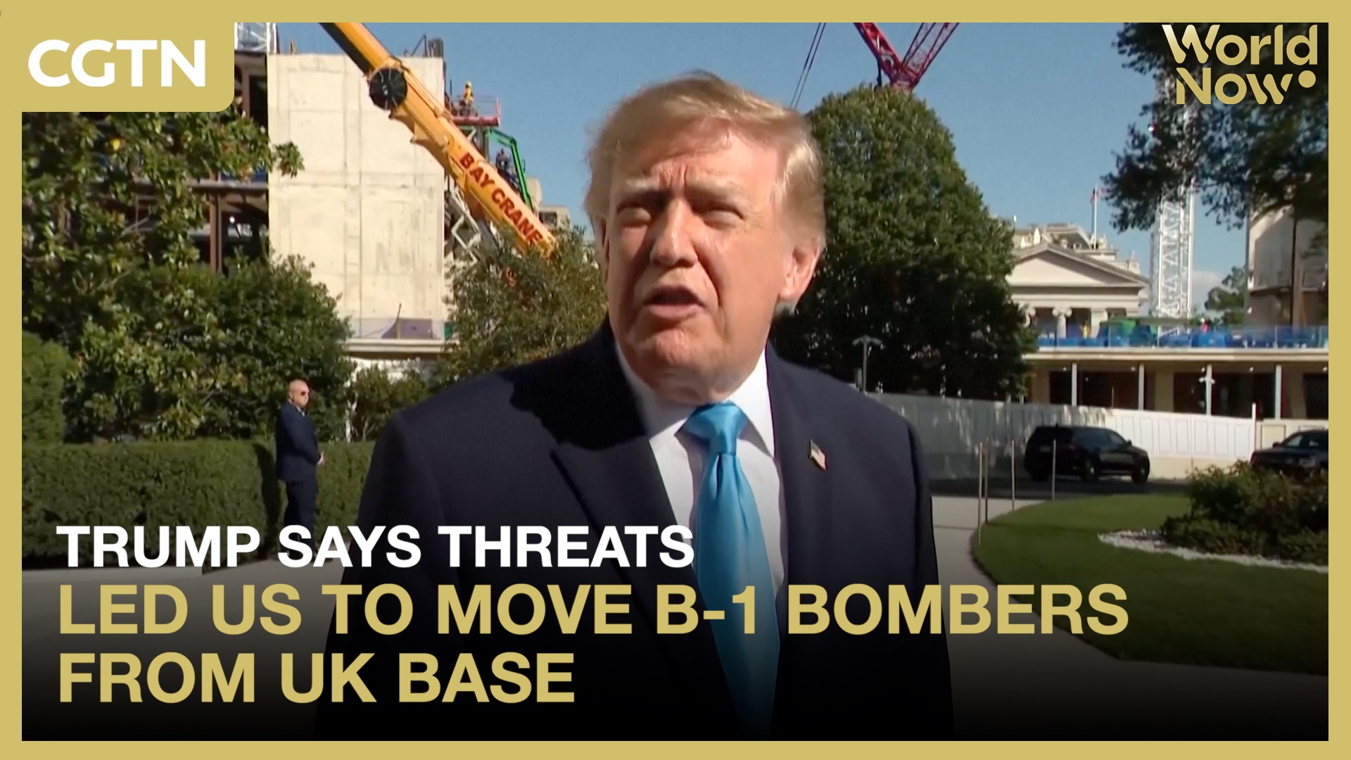 Trump says threats led US to move B-1 bombers from UK base
