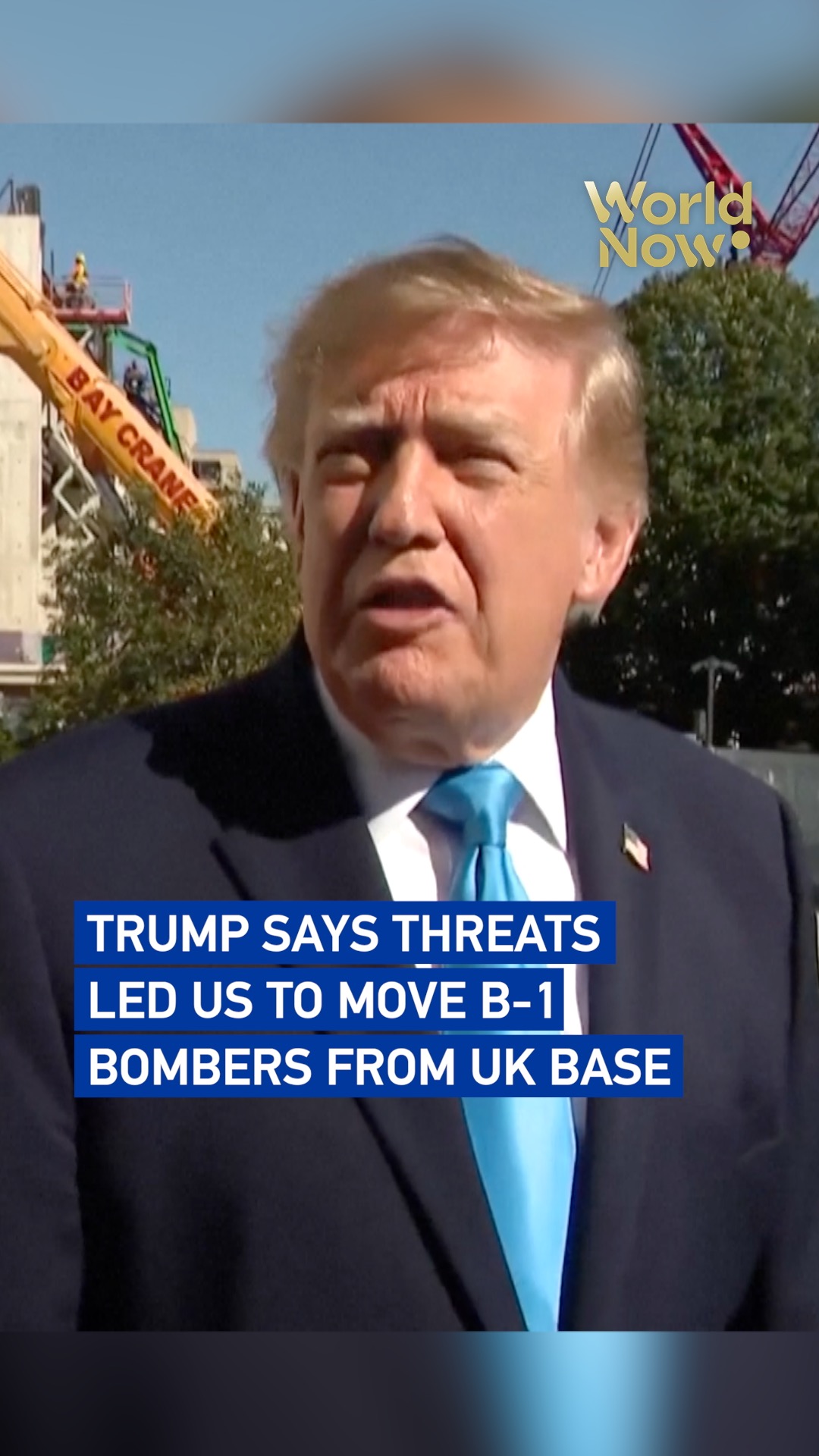 Trump says threats led US to move B-1 bombers from UK base