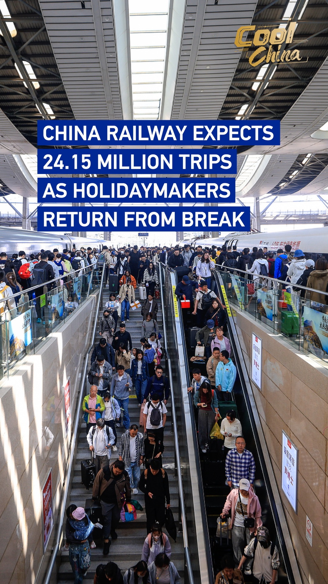 China Railway expects 24.15m trips as holidaymakers return from break