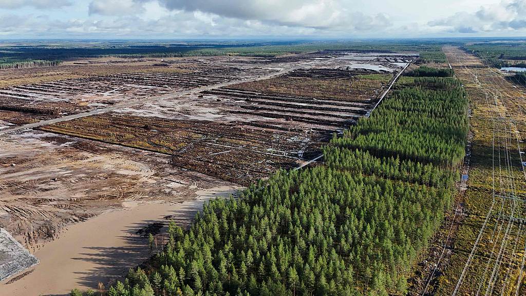 An aerial view shows the site where Google's data center is set to be built in Muhos, Finland, September 29, 2026. /VCG
