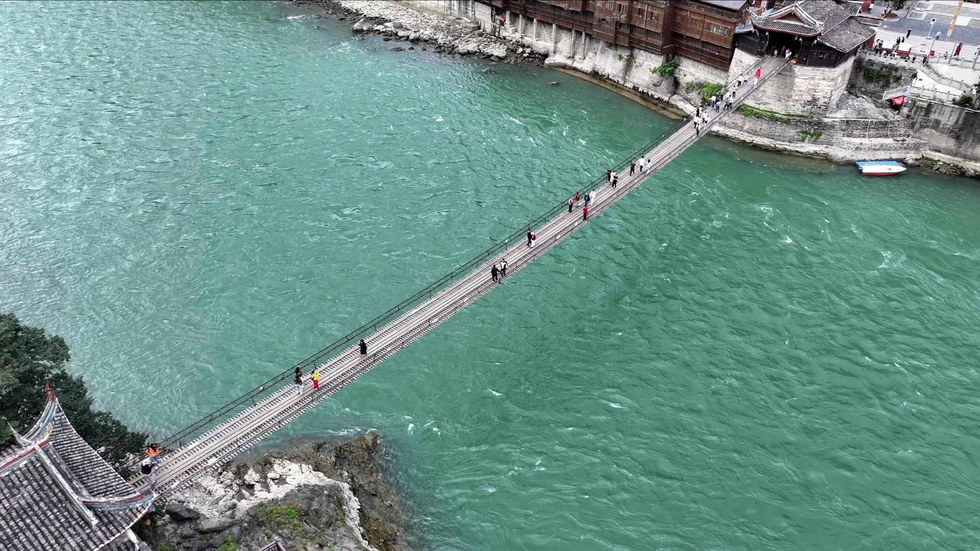 Luding Bridge in Luding County, Ganzi Tibetan Autonomous Prefecture, Sep. 10, 2026. Zhang Kai / CGTN