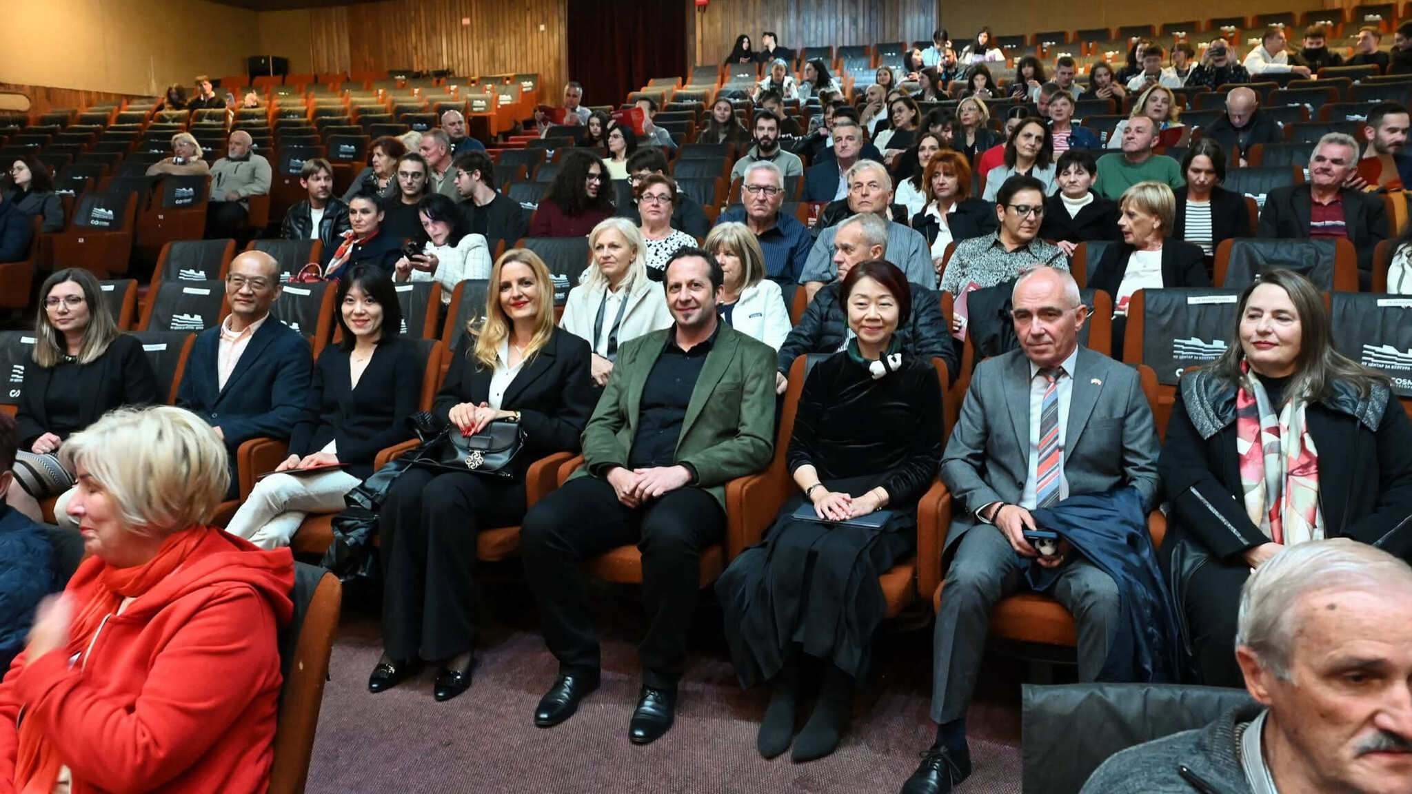 Guests and audience members attend the Bitola screenings of The First Chinese Film Festival in North Macedonia. /Photo courtesy of the Chinese Embassy in North Macedonia