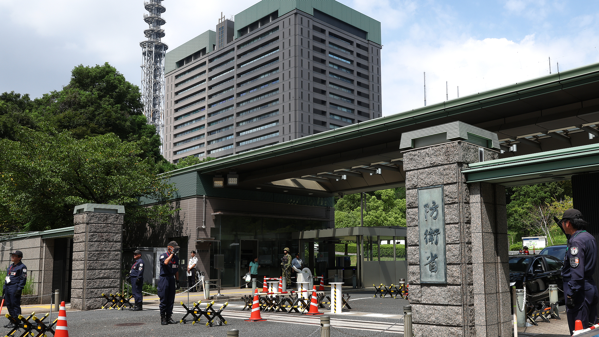 A file photo of the entrance to the Ministry of Defense building in Tokyo, Japan. /VCG
