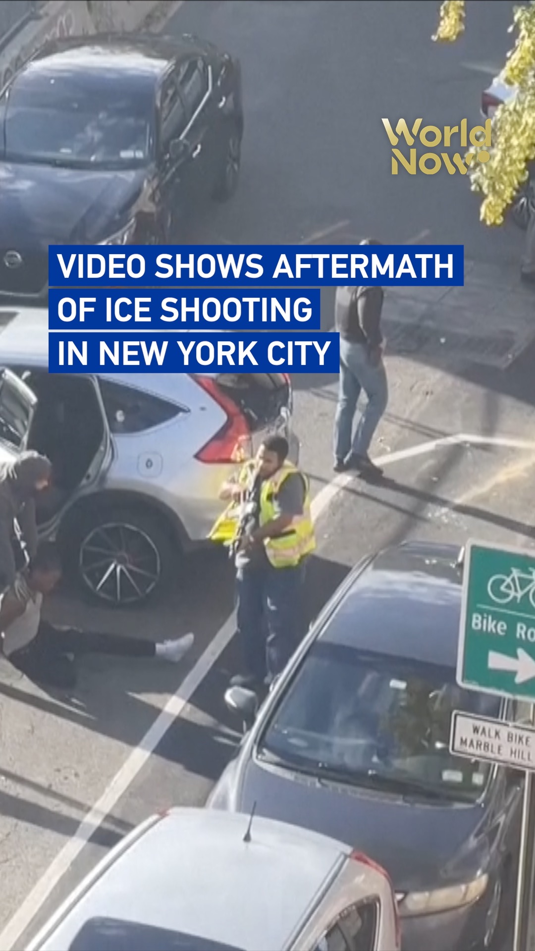 Video shows aftermath of ICE shooting in New York City
