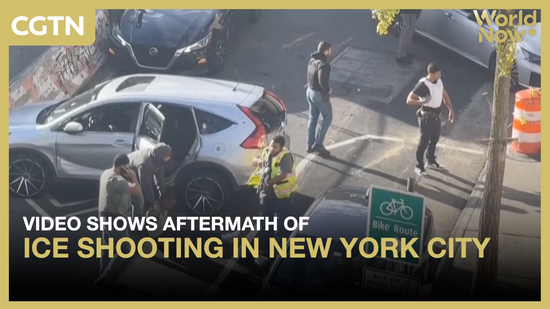 Video shows aftermath of ICE shooting in New York City