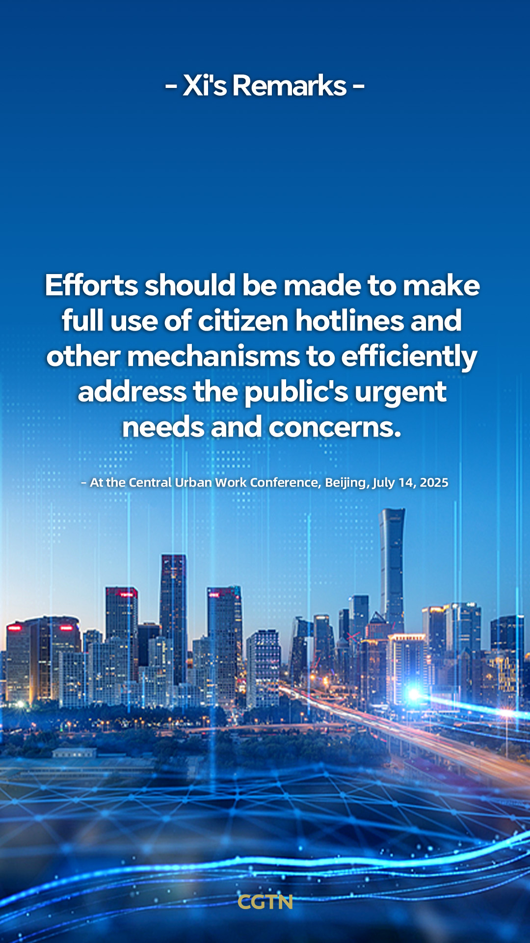 Xi Jinping's key remarks on city governance