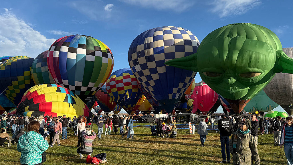 Live: Hot air balloons fill the skies above New Mexico, US
