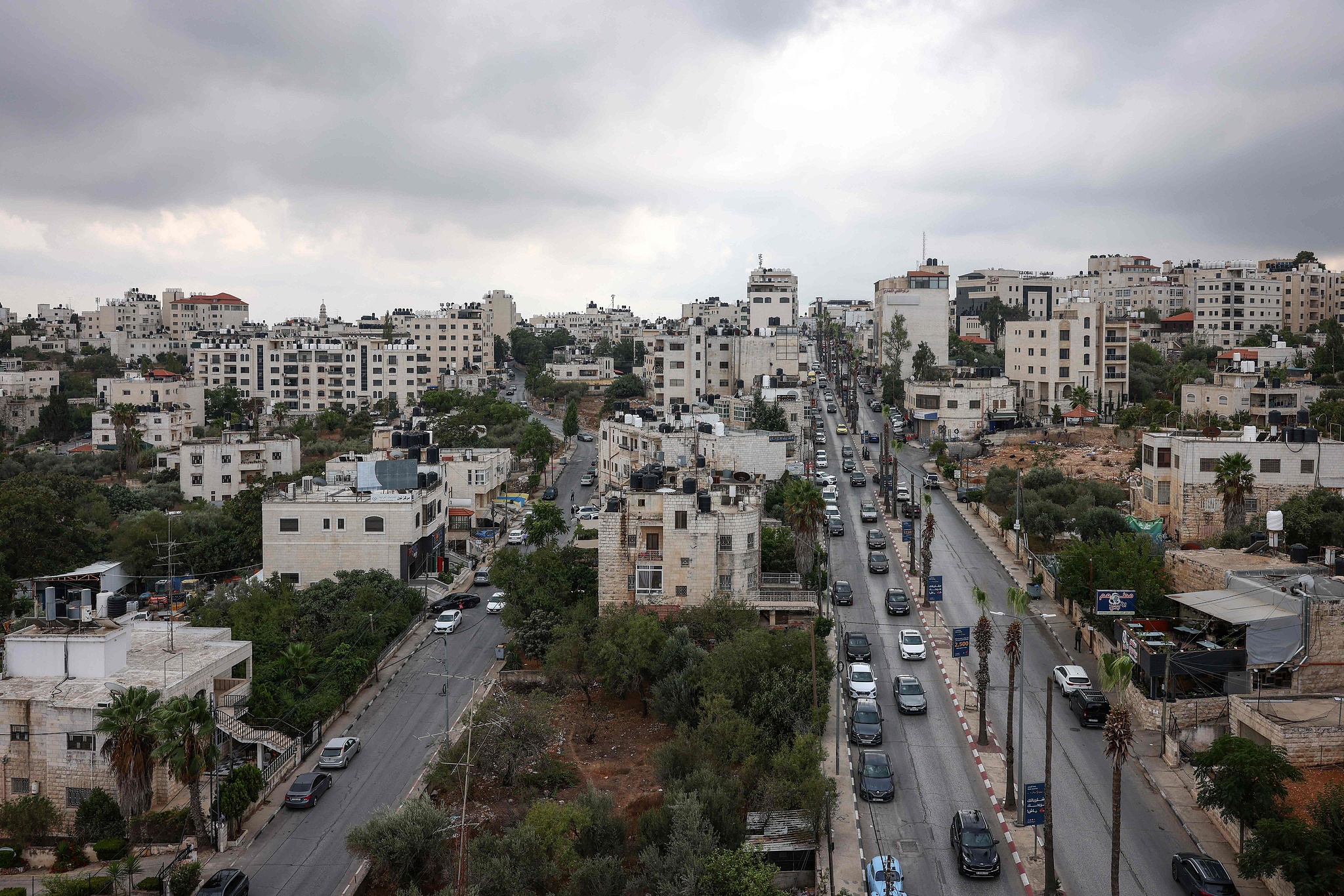 A general view shows the Palestinian city of Ramallah, September 28, 2026. /VCG