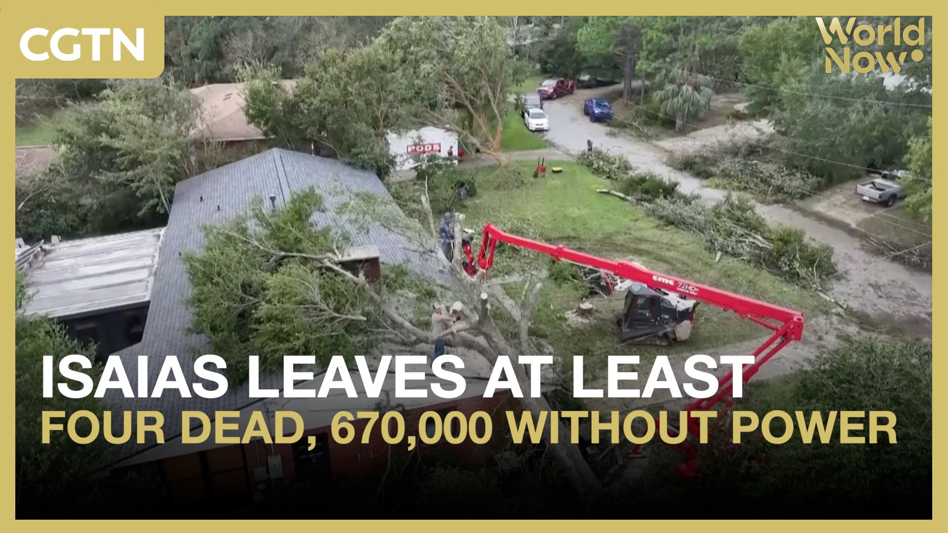 Isaias leaves at least four dead, 670,000 without power