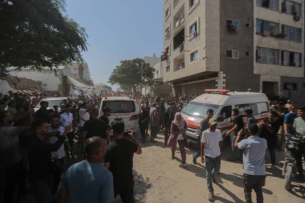 A group of Palestinians was targeted in western Gaza City, Gaza, Palestine, October 10, 2026. /VCG