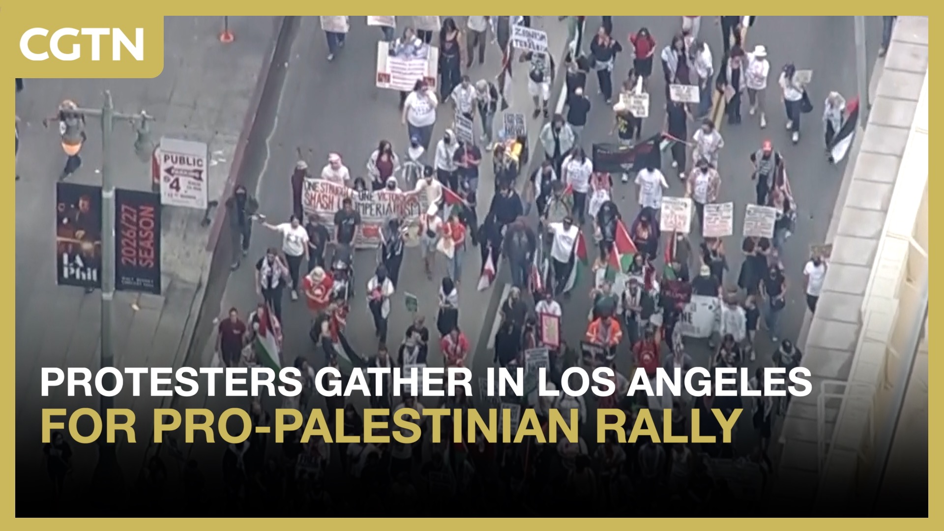 Protesters gather in Los Angeles for pro-Palestinian rally