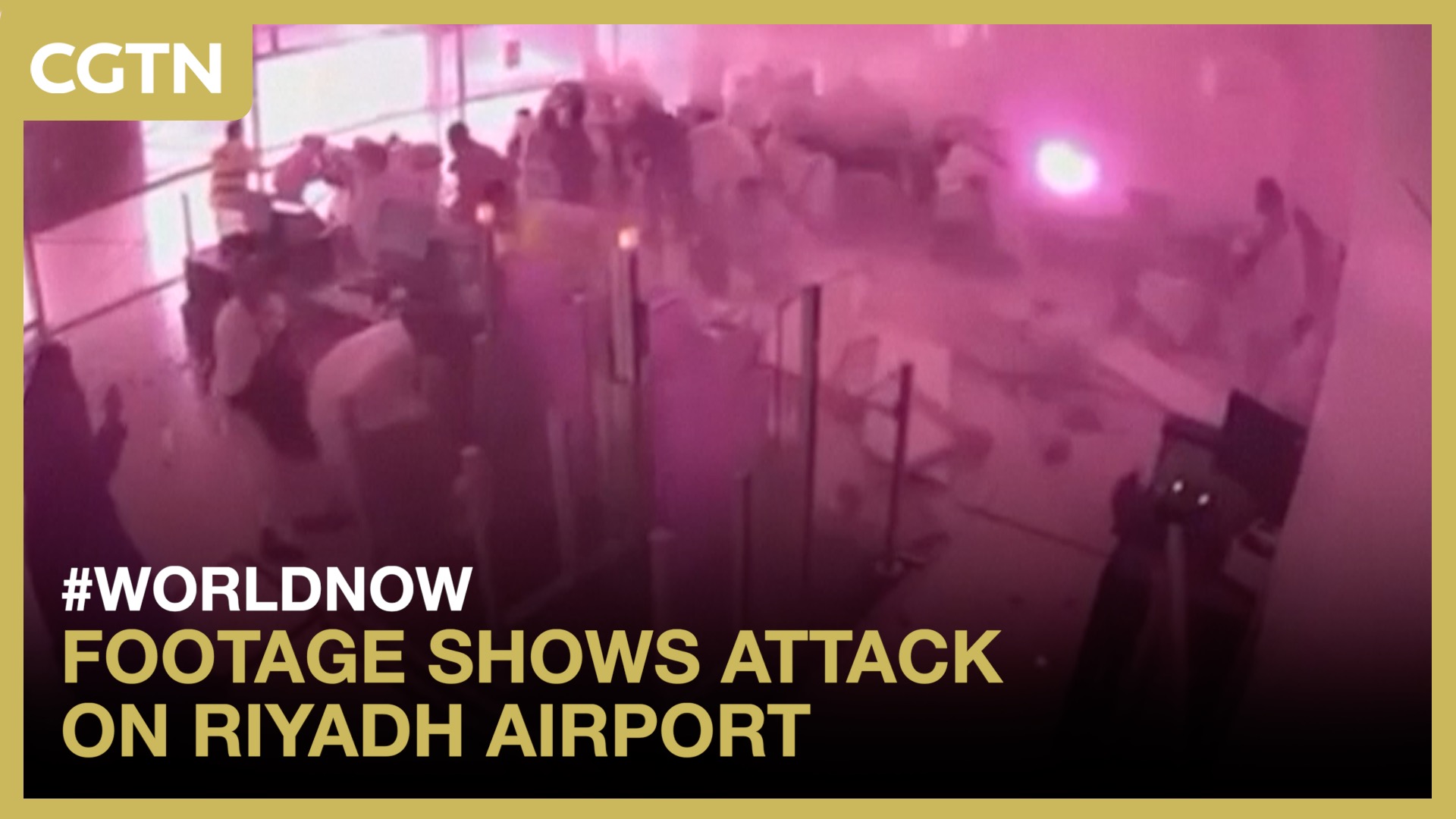 Footage shows attack on Riyadh airport