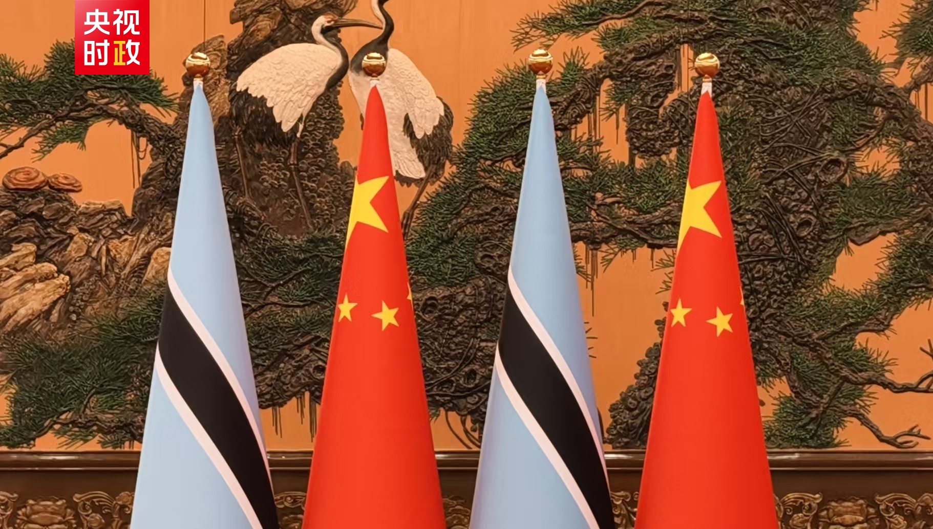 President Xi holds talks with Botswana's president 