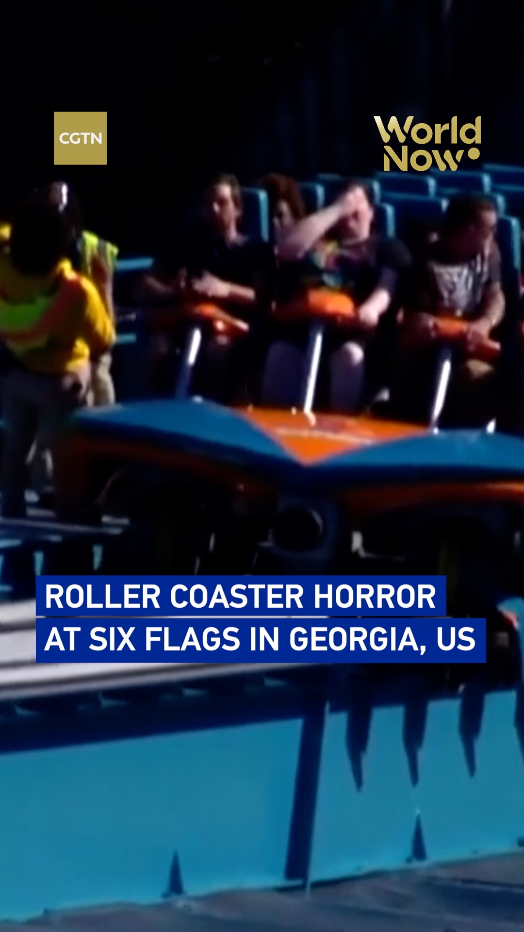 Roller coaster horror at Six Flags in Georgia, US
