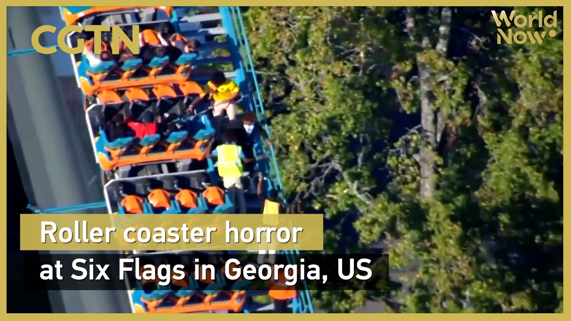 Roller coaster horror at Six Flags in Georgia, US