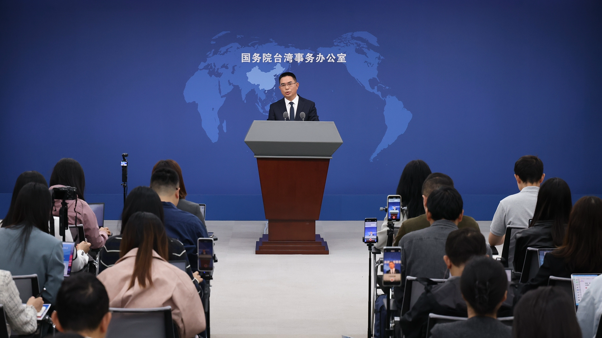 A file photo of Chen Binhua, spokesperson for the Taiwan Affairs Office of the State Council. /VCG