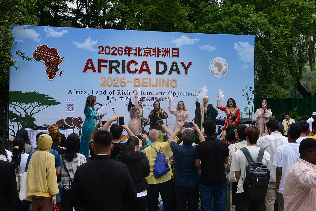 The 2026 Africa Day Cultural Festival is held at Beijing's Chaoyang Park, China, May 23, 2026. /VCG 
