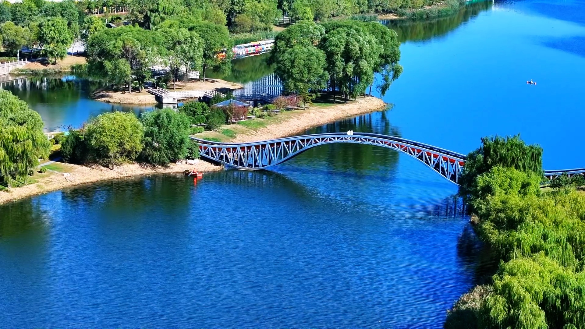 The Fenhe River in Taiyuan City, Shanxi Province, northern China, October 12, 2026. / CGTN