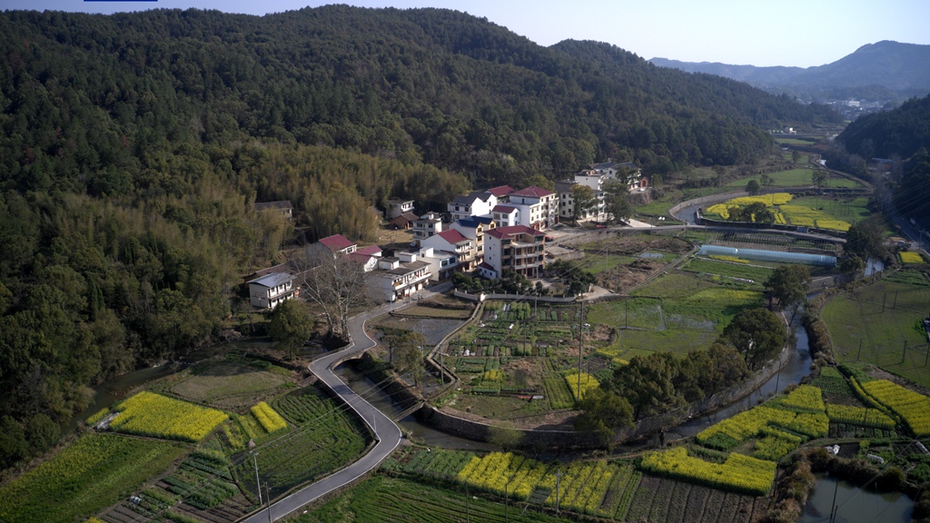 An aerial view of a branch canal of the Huangsha Canal. /CMG