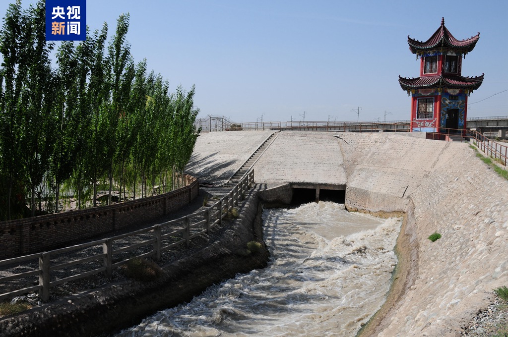 The intake of the north main canal of the Taolai River. /CMG