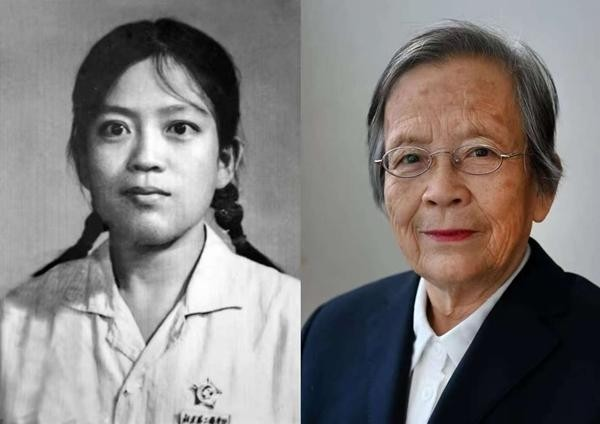 Lu Shengmei in her younger years and later in life. /CMG