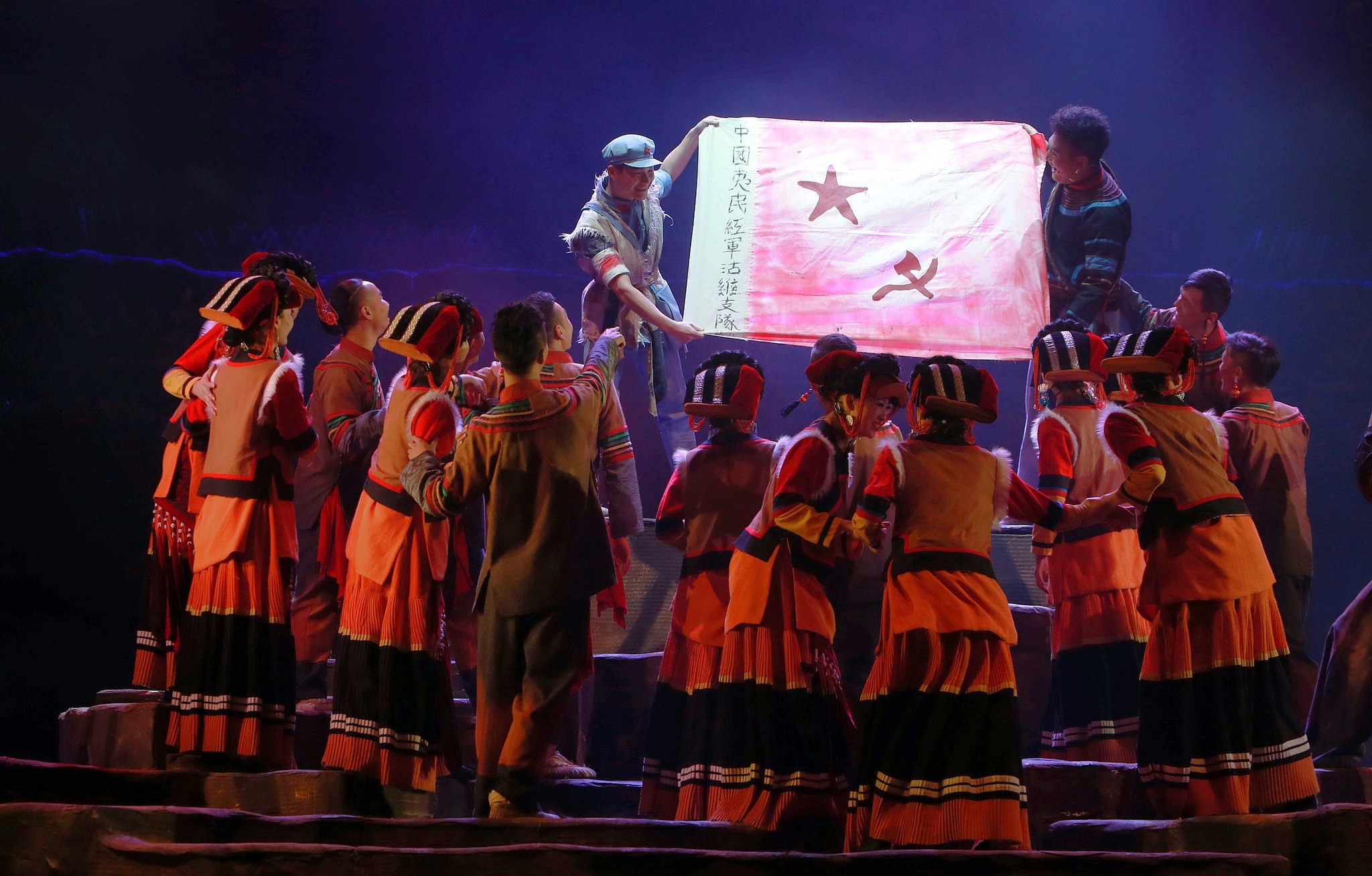 A musical about the Long March is performed during the second China Opera Festival in Wuhan, Hubei Province, central China, November 9, 2014. /CFP