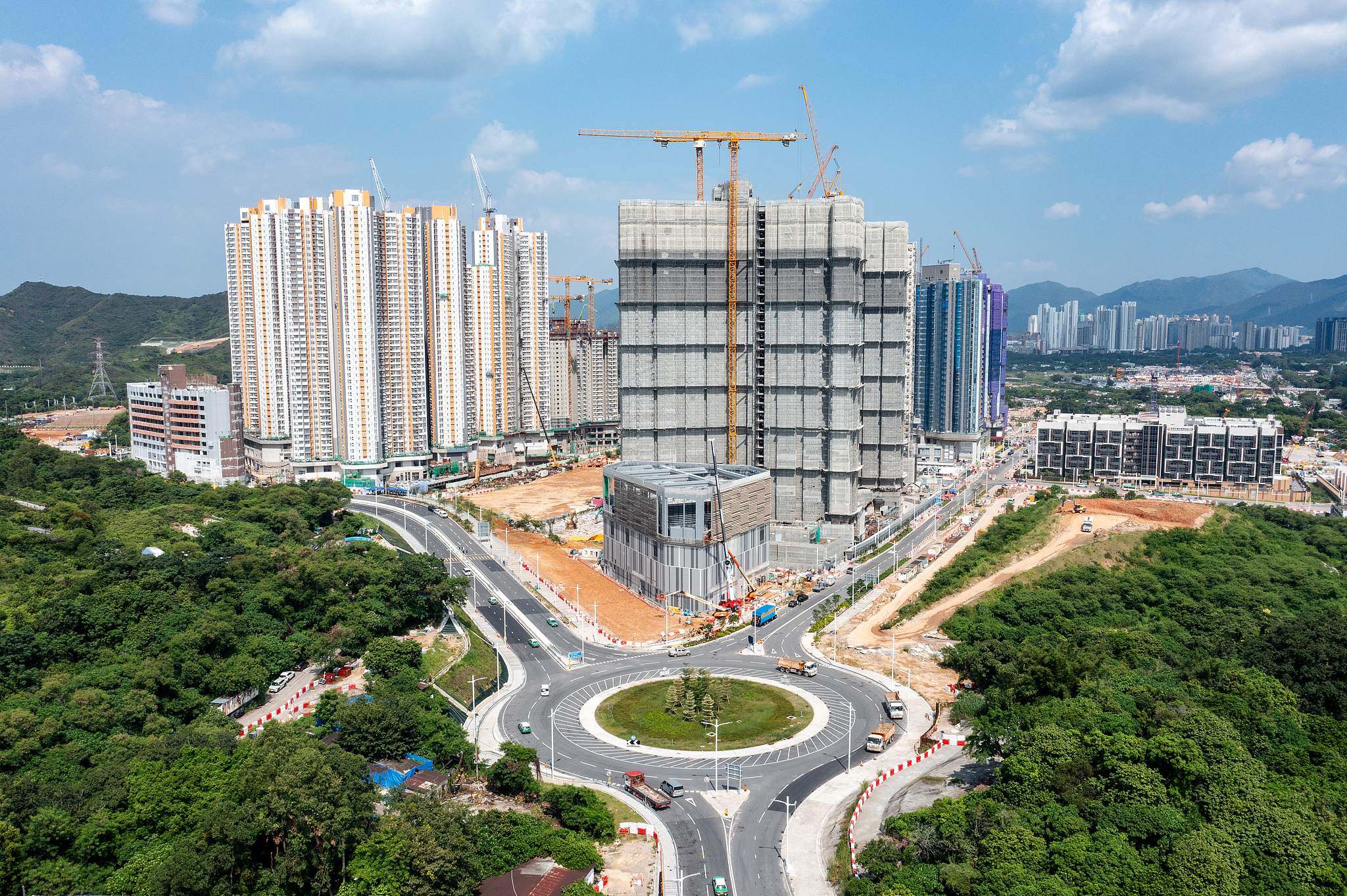 An aerial view of an area under construction in Hong Kong's Northern Metropolis, September 10, 2026. /CFP