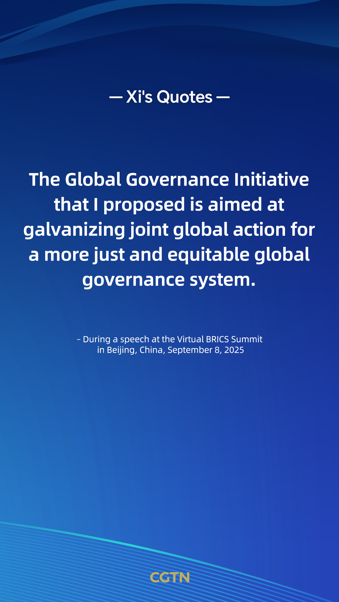 President Xi Jinping's key quotes on global governance