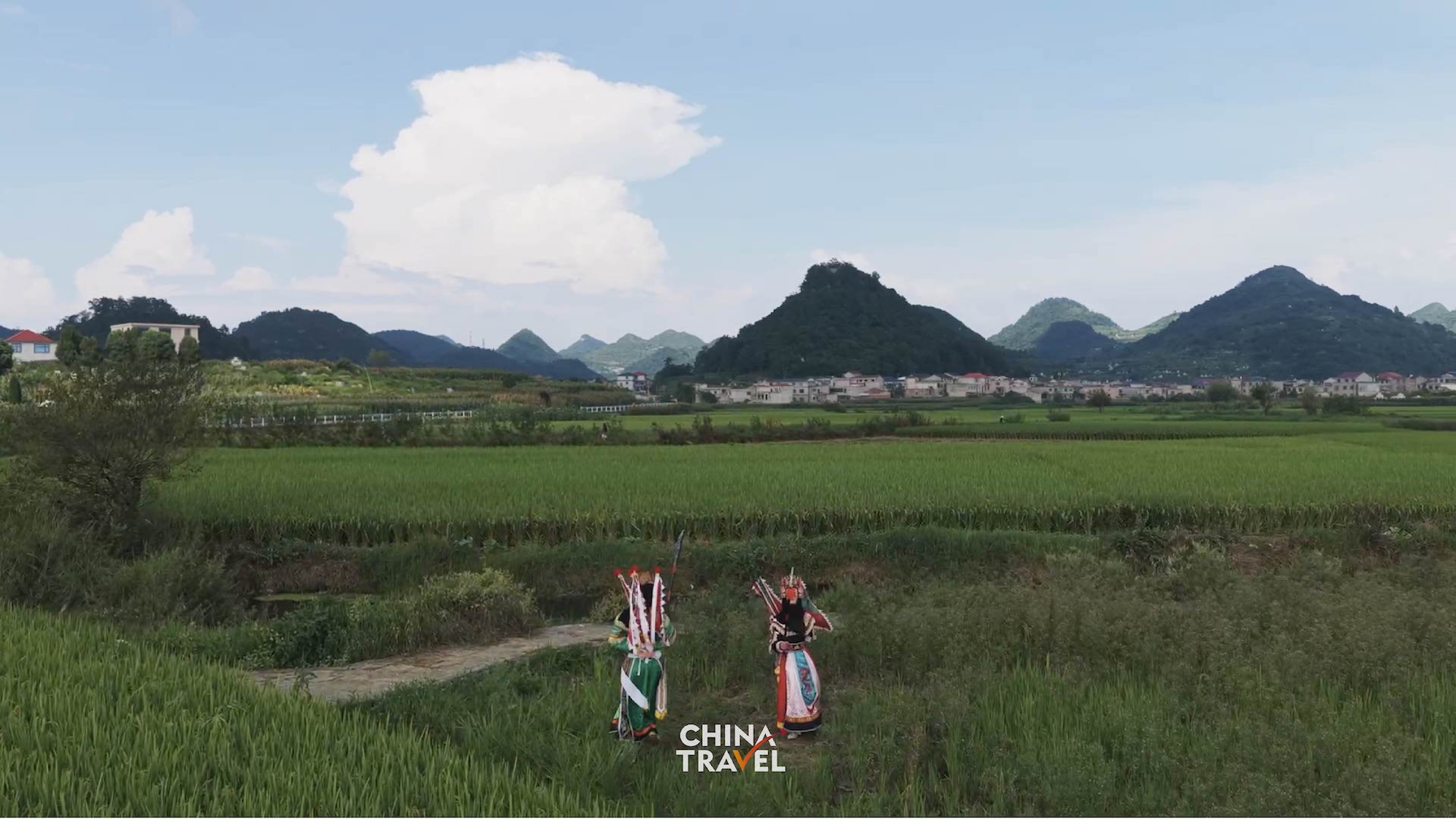 In Anshun, Guizhou, Dixi performers wear distinctive masks and use powerful movements to portray stories of loyalty, courage and perseverance. /CGTN