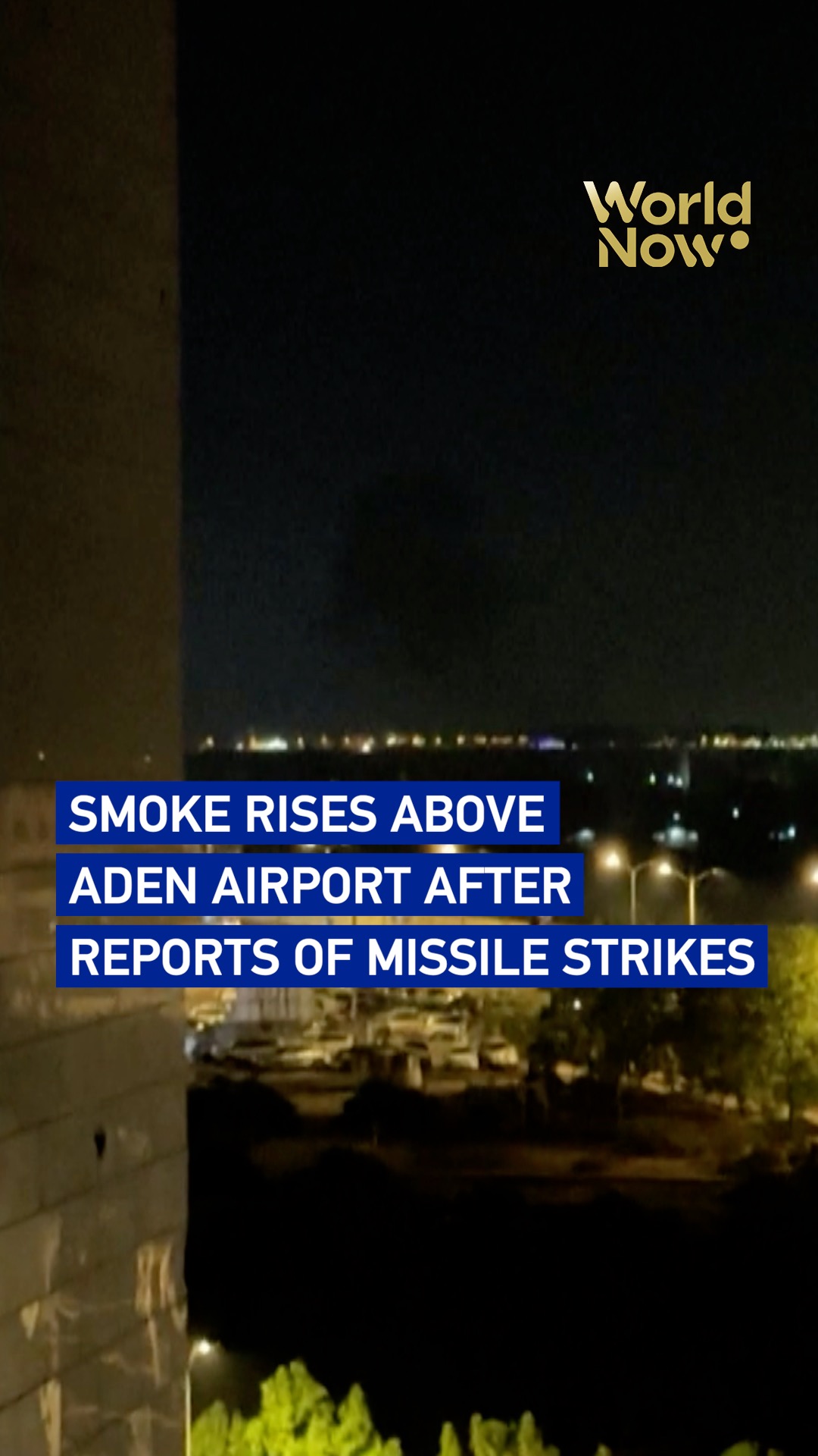 Smoke rises above Aden airport after reports of missile strikes
