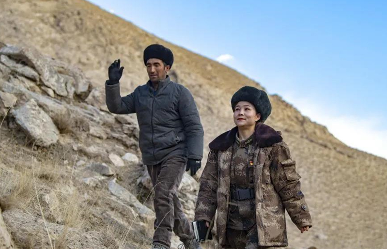 Guzailinuer Abula on a border patrol. /Tianshannet
