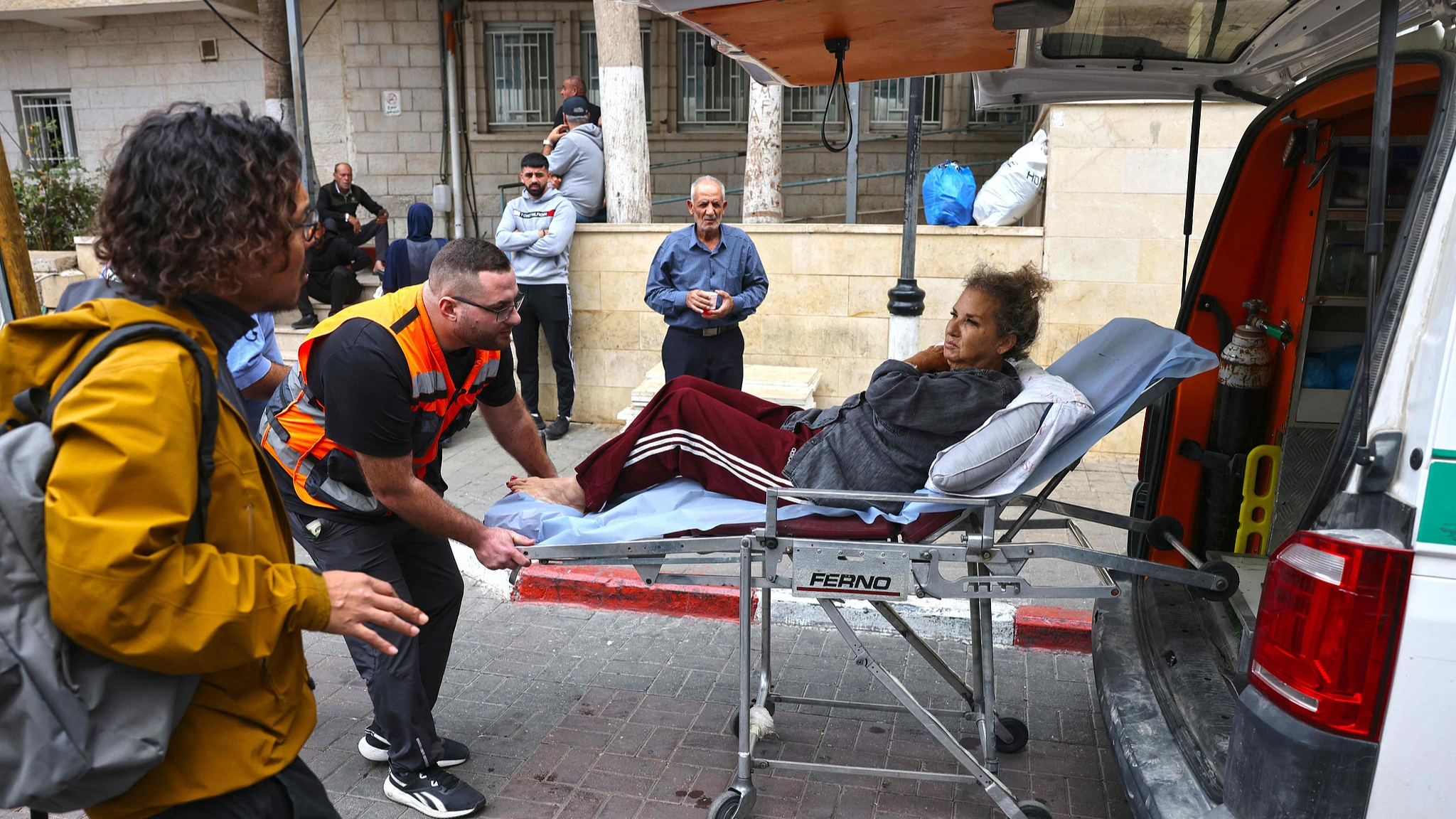 US freelance photojournalist Heidi Levine was attacked by Israeli settlers while photographing Palestinian farmers harvesting olives in the Palestinian village of Abu Falah in the occupied West Bank, October 16, 2026. /VCG