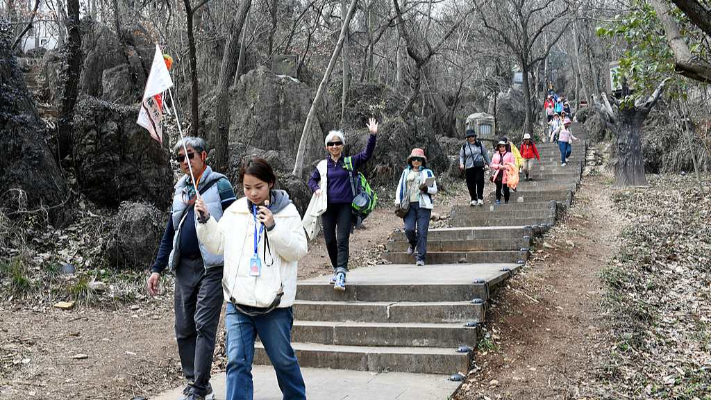 Taiwan residents at a scenic spot in Huainan City, east China's Anhui Province, March 20, 2026. /VCG
