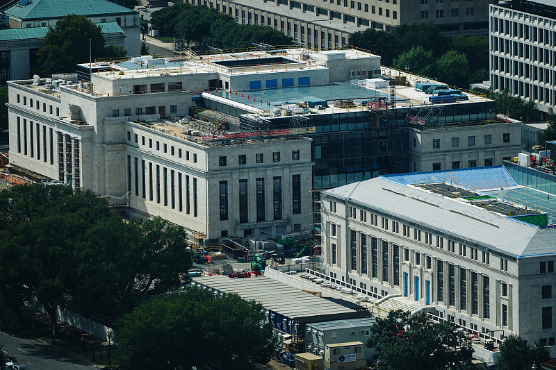 The Federal Reserve is seen from the Washington Monument in Washington, US, August 21, 2026./VCG
