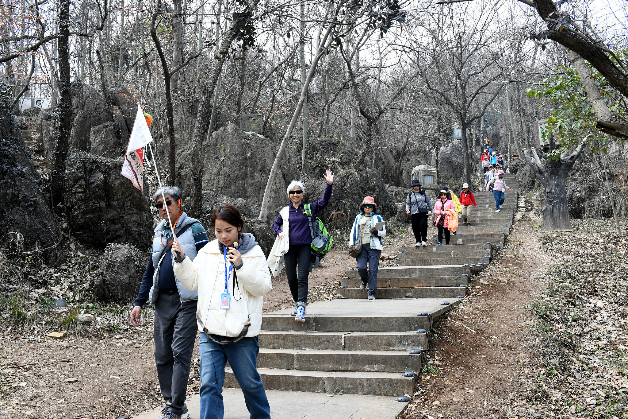 Taiwan tourists at a scenic spot in Huainan City, east China's Anhui Province, March 20, 2026. /CFP