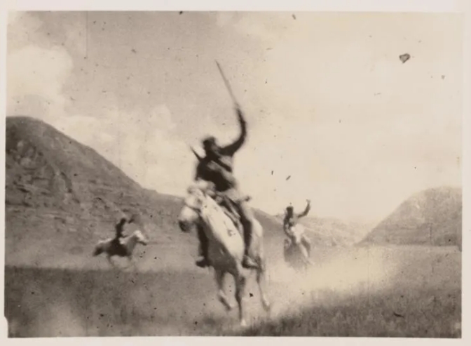 Red Army cavalry conducting drills. /L. Tom Perry Special Collections at Brigham Young University's Harold B. Lee Library