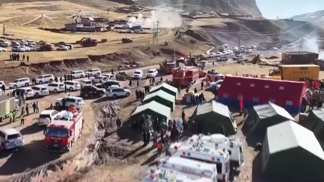 Tents are pitched at a resettlement site in Maru Township, Baqen County, Nagqu City, southwest China's Xizang Autonomous Region, October 23, 2026. /China Media Group
