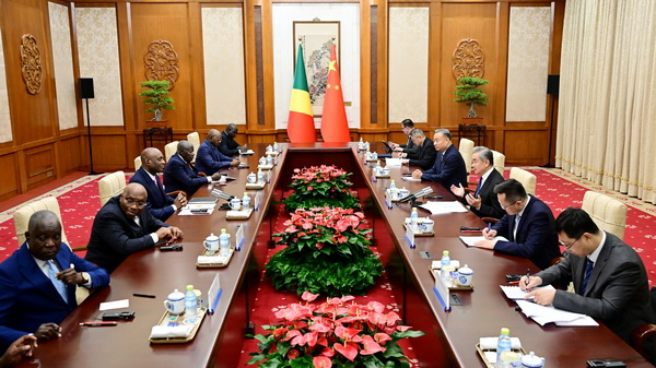 Chinese Foreign Minister Wang Yi, also a member of the Political Bureau of the Communist Party of China Central Committee, holds talks with Constant-Serge Bounda, minister of foreign affairs, La Francophonie and Congolese Abroad of the Republic of the Congo, in Beijing, China, October 22, 2026. /Chinese Foreign Ministry