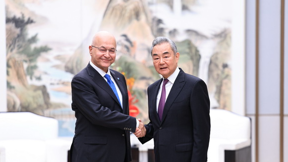 Chinese Foreign Minister Wang Yi meets with UN High Commissioner for Refugees Barham Salih in Xiongan New Area, north China's Hebei Province, October 23, 2026. /Chinese Foreign Ministry