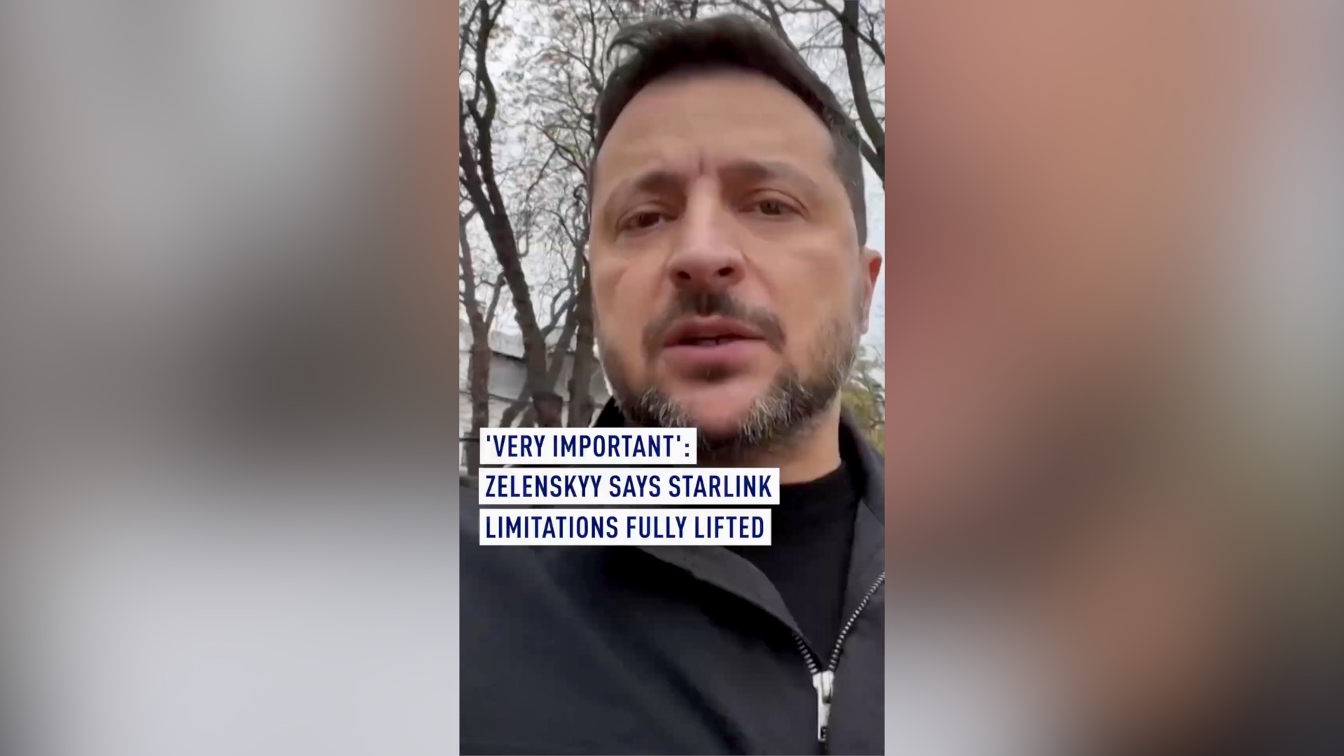 'Very important': Zelenskyy says Starlink restrictions fully lifted