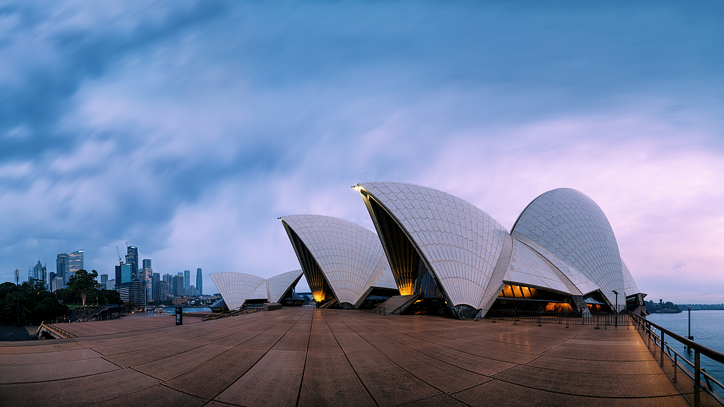 A nighttime view of the Sydney Opera House and Sydney Harbour Bridge in Sydney, Australia, on May 19, 2026.