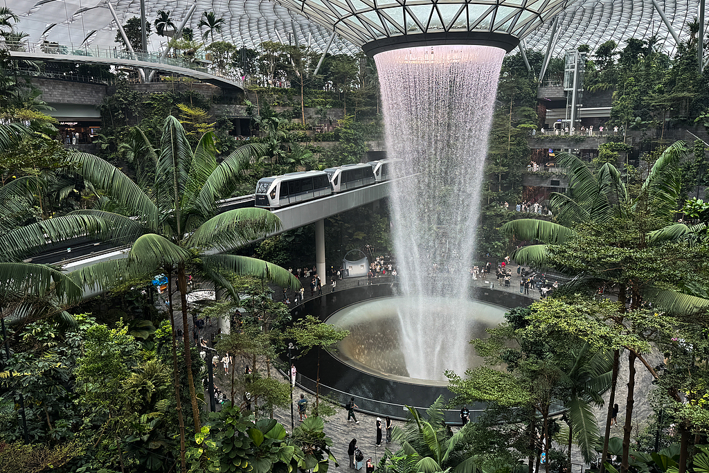 A view of the Jewel Changi Airport in Singapore, October 8, 2026. /VCG
