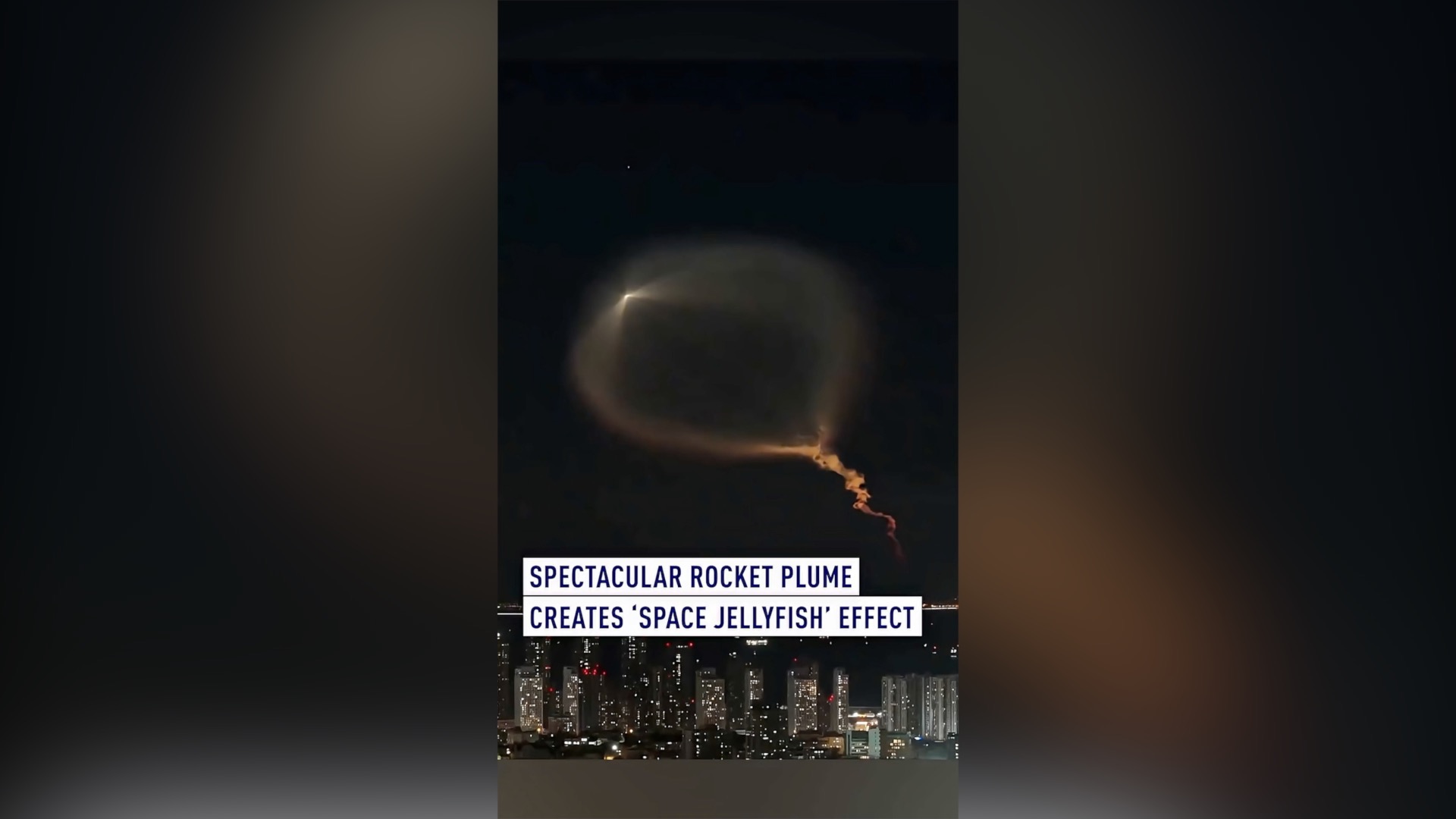 Spectacular rocket plume creates 'space jellyfish' effect