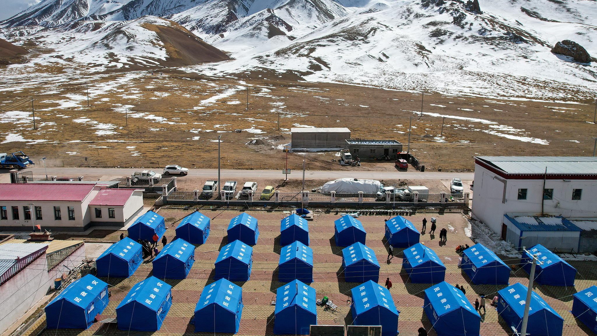 Tents are seen at a quake-hit village in Baqen County, Nagqu City, southwest China's Xizang Autonomous Region, October 24, 2026. /VCG