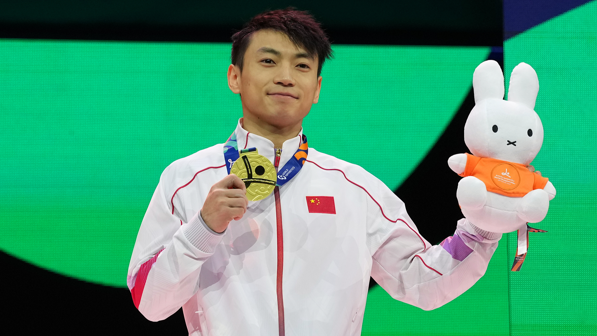 Zou Jingyuan wins parallel bars gold as gymnastics worlds conclude