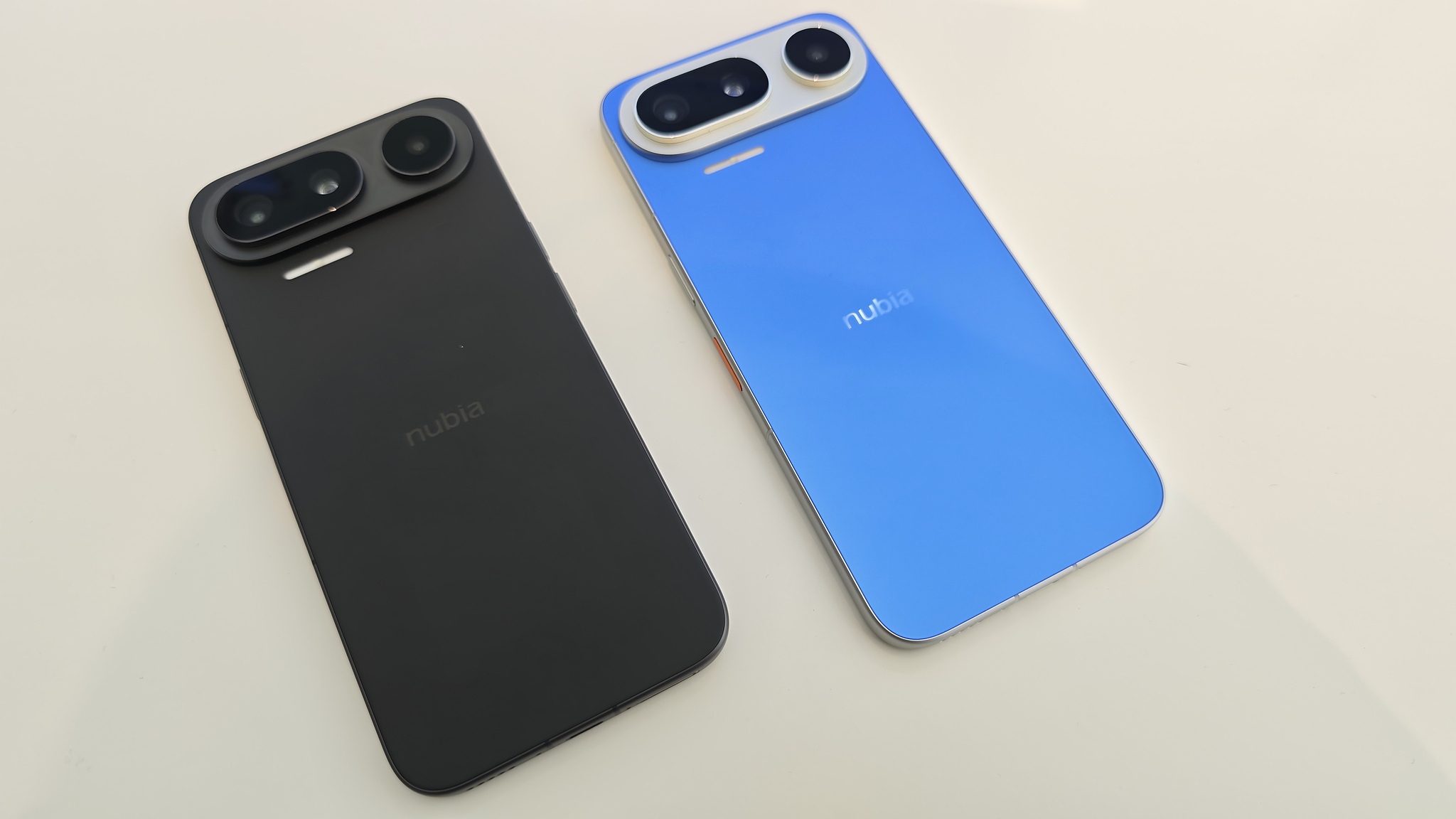 Nubia Navi X Ultra prototype phones on display during a media event, Shanghai, China, July 18, 2026. /VCG