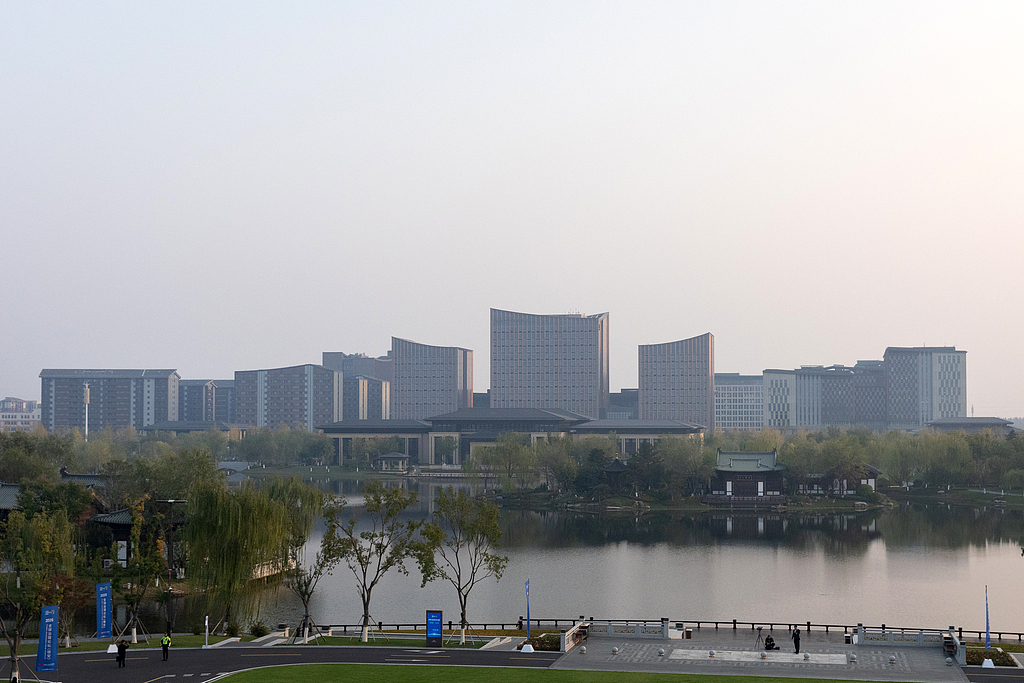 The skyline of the Xiongan New Area during the 2026 Global Governance Forum, in Xiongan, Hebei Province, China, October 23, 2026. /VCG