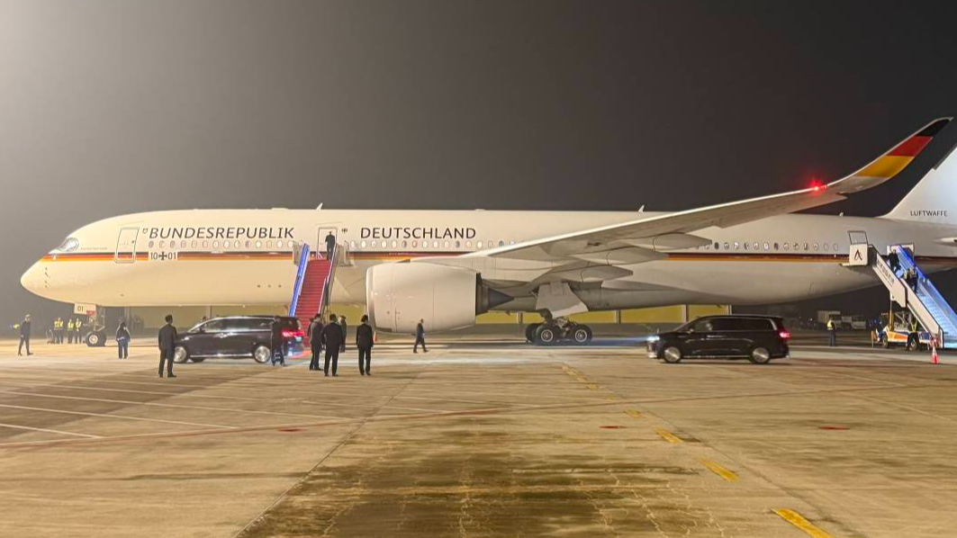 German President Frank-Walter Steinmeier arrives in Anhui Province, China, October 27, 2026. /CCTV