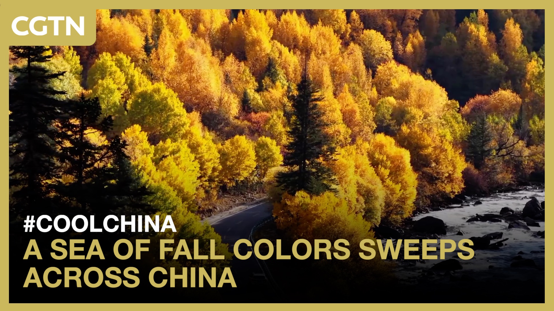 A sea of fall colors sweeps across China