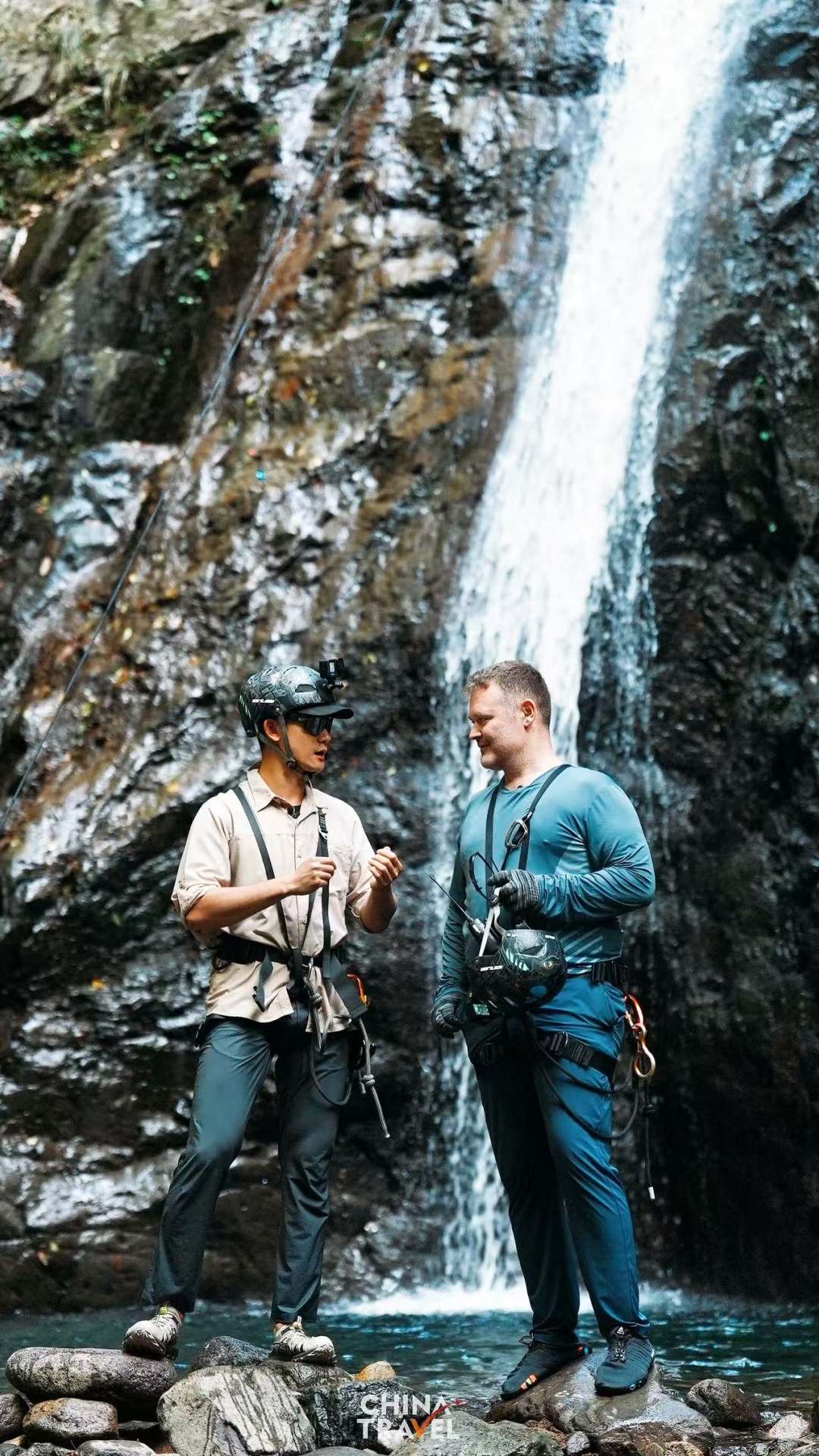 Stream trekking in Ningguo, Anhui Province, China, October 9, 2026. /CGTN